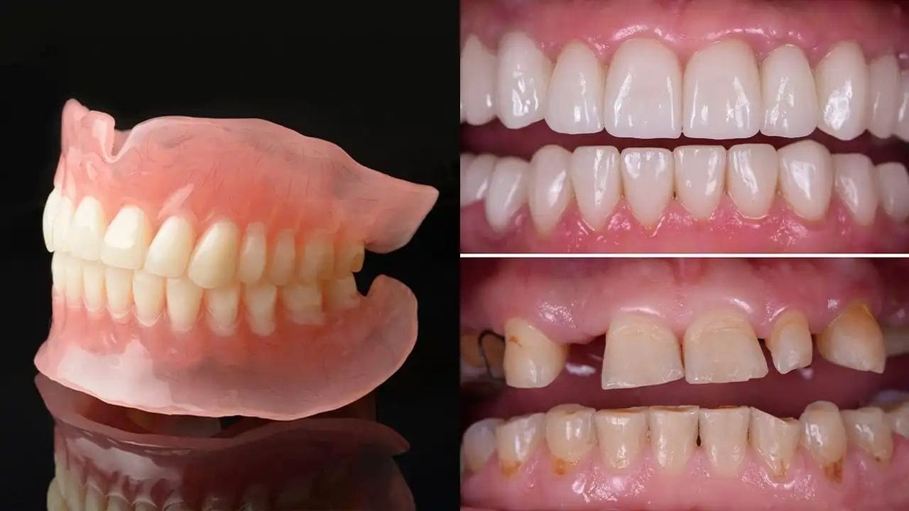 Custom complete denture prosthesis made at Dr. Neeraj's Dental Clinic, Ulwe
