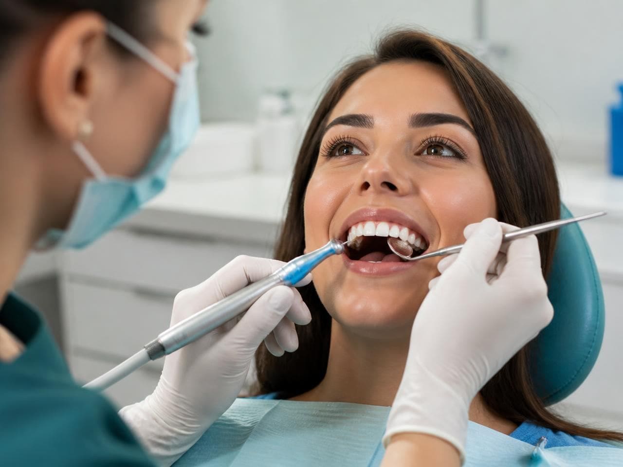 Scaling & polishing — Ultrasonic cleaning that removes tartar without damaging enamel
